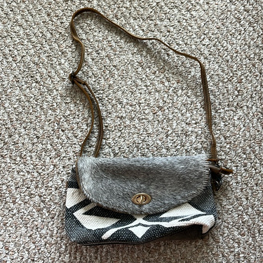Cowhide crossbody bag